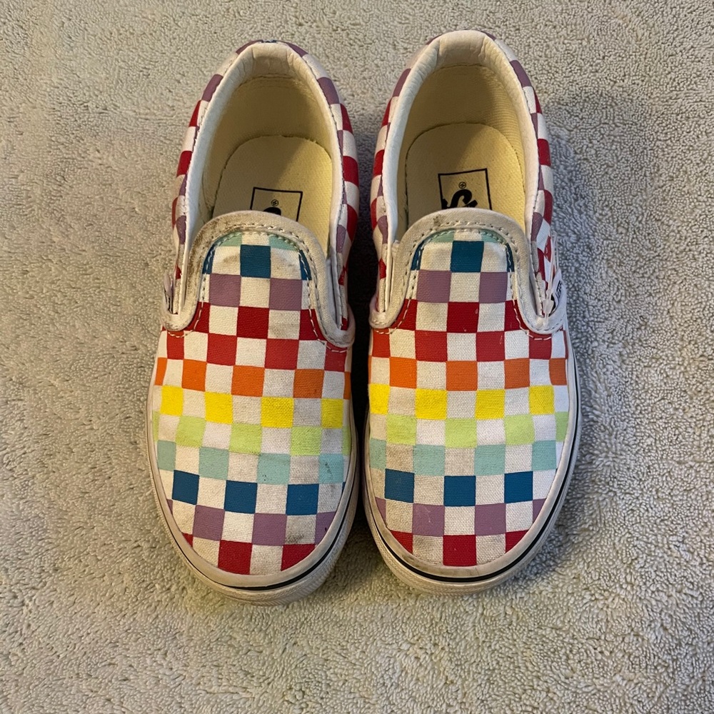 KIDS VANS CHECKERBOARD SLIP-ON